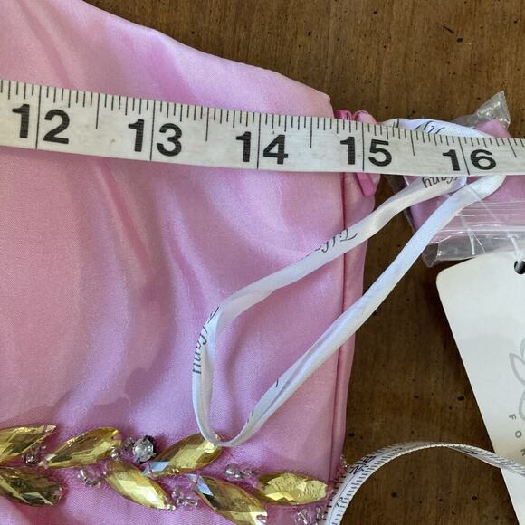 TIFFANY DESIGNS Women's jeweled strapless formal gown 4 Pink New Prom pageant - Picture 11 of 13